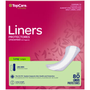 TopCare Everyday Unscented Long Liners 80 Each