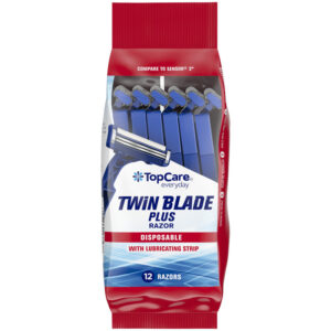 TopCare Everyday with Lubricating Strip Disposable Twin Blade Plus Razor 12 Each