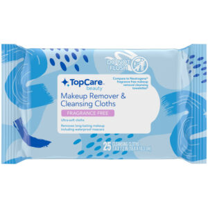 TopCare Beauty Fragrance Free Makeup Remover & Cleansing Cloths 25 Each