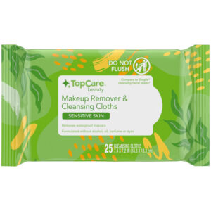 TopCare Beauty Sensitive Skin Makeup Remover & Cleansing Cloths 25 Each