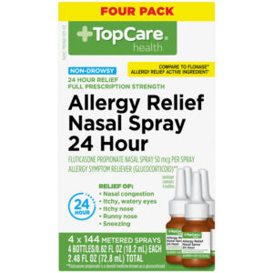 TopCare Health 24 Hour Allergy Relief Nasal Spray Four Pack 4 - 0.62 fl oz Each