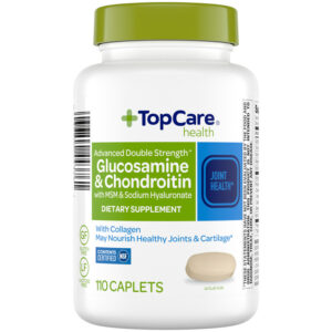 TopCare Health Advanced Double Strength Glucosamine & Chondroitin with MSM & Hyaluronic Acid 110 Caplets