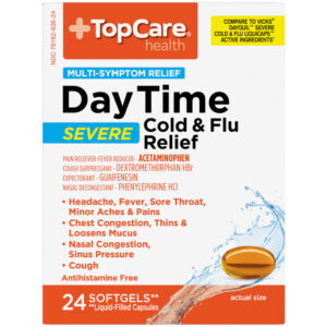 TopCare Health Day Time Severe Cold & Flu Relief 24 Softgels