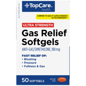 TopCare Health Ultra Strength 180 mg Gas Relief 50 Softgels