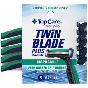 TopCare Everyday Twin Blade Plus Disposable Razor 5 Each