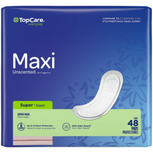 TopCare Everyday Maxi Super Unscented Pads 48 Each