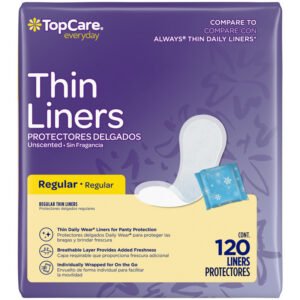 TopCare Everyday Thin Regular Unscented Liners 120 Each