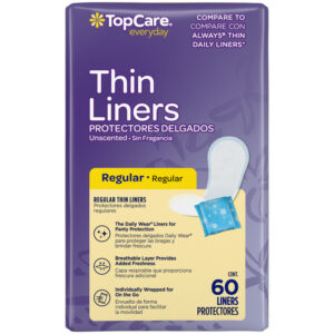 TopCare Everyday Thin Regular Unscented Liners 60 Each
