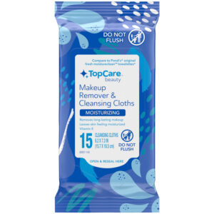 TopCare Beauty Moisturizing Makeup Remover & Cleansing Cloths 15 Each