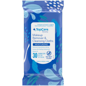 TopCare Beauty Moisturizing Makeup Remover & Cleansing Cloths 30 Each
