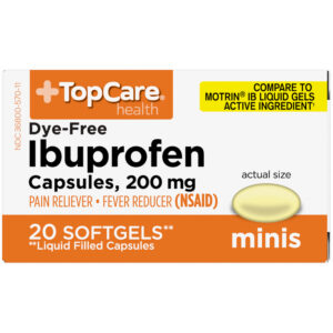 TopCare Health Dye-Free 200 mg Minis Ibuprofen 20 Softgels