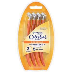 TopCare Everyday 3 Blades Celestial Disposable Razors 4 Each