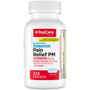 TopCare Health Nighttime Extra Strength Pain Relief PM 225 Caplets