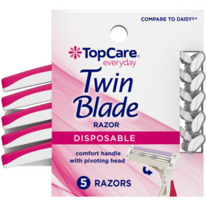 TopCare Everyday Disposable Twin Blade Razor 5 Razors