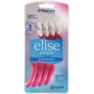 TopCare Everyday 3 Blades Disposable Razors 4 Each