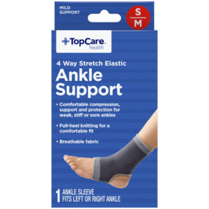 TopCare Health 4 Way Stretch Elastic S/M Ankle Support 1 Each