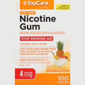 TopCare Health Soft Core Fruit Wave Flavor 4 mg Nicotine Gum 100 Each