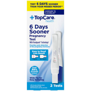 TopCare Health 6 Days Sooner Pregnancy Test with Floodguard Technology 2 Each