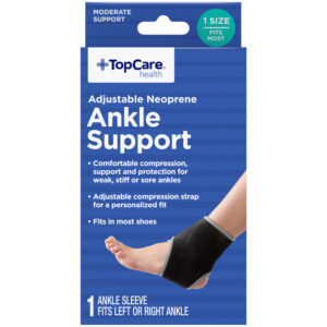 TopCare Health Adjustable Neoprene 1 Size Ankle Support 1 Each