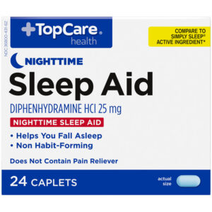 TopCare Health Nighttime Sleep Aid 24 Caplets