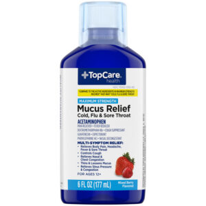 TopCare Health Maximum Strength Mixed Berry Flavored Mucus Relief 6 fl oz