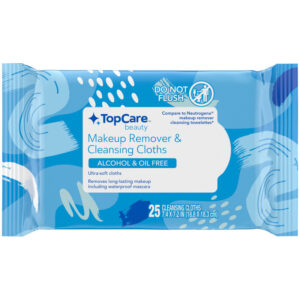 TopCare Beauty Alcohol & Oil Free Makeup Remover & Cleansing Cloths 25 Each