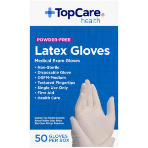 TopCare Health Powder-Free Latex Gloves 50 Each