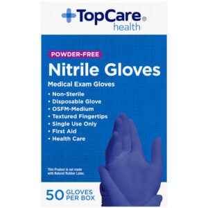 TopCare Health Powder-Free Nitrile Gloves 50 Each